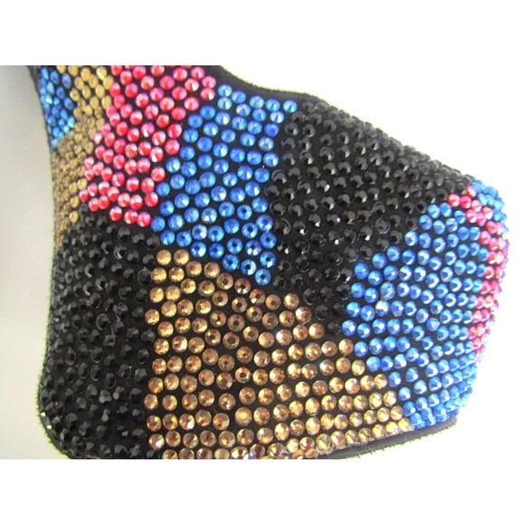 Steve Madden Dyvinal Heels Multi Colored Camouflage Rhinestone Size 6.5 - Picture 9 of 9